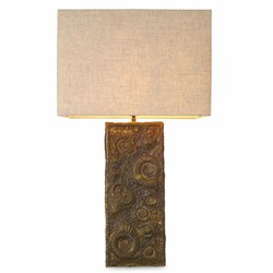 Casa Padrino lampada da tavolo di lusso ottone vintage / beige A. 87,5 cm - Luci di lusso