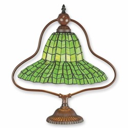 Jugendstil Tiffany Tischleuchte Schreibtischleuchte Grün Braun