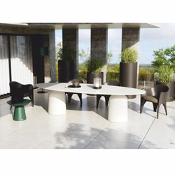 Casa Padrino Luxury Garden Dining Table Matte White 300 cm - Garden & Hotel Furniture Casa Padrino Luxury Garden Dining Table Matte White 300 cm - Garden & Hotel Furniture
