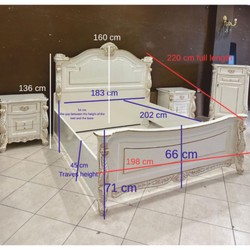Casa Padrino Luxury Baroque Double Bed White / Gold - Baroque Bedroom & Hotel Furniture