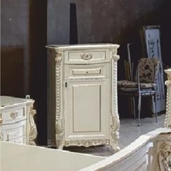 Casa Padrino Luxury Baroque Chest of Drawers White / Gold H. 124 cm - Baroque Furniture
