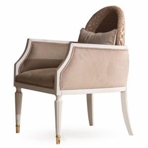 Casa Padrino Luxus Barock Wohnzimmer Sessel Braun / Creme / Gold - Barockstil Möbel