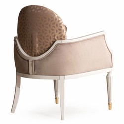 Casa Padrino fauteuil de salon baroque de luxe marron / crème / or - Mobilier de style baroque