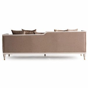 Casa Padrino Luxus Barock Sofa Braun / Creme / Gold 235 cm - Barockstil Möbel