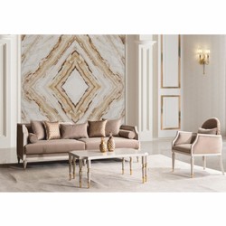 Casa Padrino Luxury Baroque Living Room Set Brown / Cream / Gold - Baroque Furniture