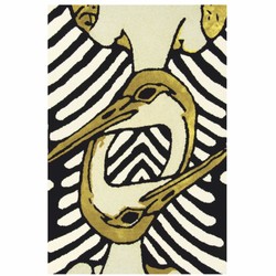 Casa Padrino Luxury Carpet Stork Cream / Beige / White / Black - Various Sizes