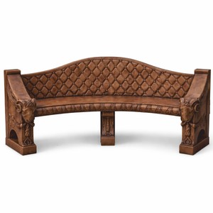 Casa Padrino panca da giardino in cemento barocco marrone 196 cm - Mobili da giardino e terrazza barocco Casa Padrino panca da giardino in cemento barocco marrone 196 cm - Mobili da giardino e terrazza barocco