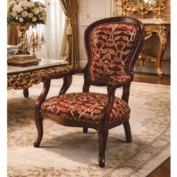 Casa Padrino luxury baroque armchair bordeaux red / gold / brown - Made in Italy Casa Padrino luxury baroque armchair bordeaux red / gold / brown - Made in Italy