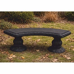Gebogene Jugendstil Garten Stein Sitzbank Schwarz Gebogene Jugendstil Garten Stein Sitzbank Schwarz