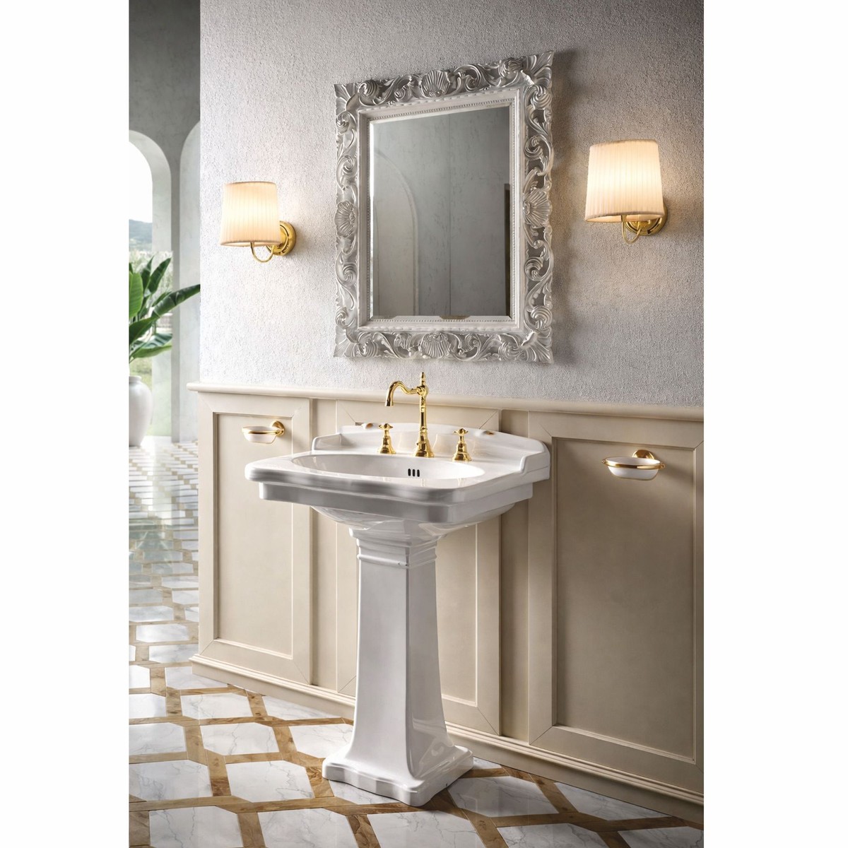 Luxus Jugendstil Keramik Waschtisch Weiß Luxus Jugendstil Keramik Waschtisch Weiß