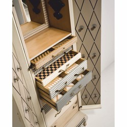 Casa Padrino armoire à bijoux baroque de luxe crème / multicolore H. 170 cm - Mobilier de style baroque