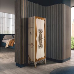 Casa Padrino armoire à bijoux baroque de luxe crème / multicolore H. 170 cm - Mobilier de style baroque