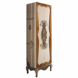 Casa Padrino armoire à bijoux baroque de luxe crème / multicolore H. 170 cm - Mobilier de style baroque