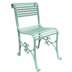 Casa Padrino Art Nouveau Wrought Iron Garden Chair Mint Green - Garden & Patio Furniture