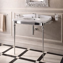 Luxus Jugendstil Keramik Waschtisch Weiß Silber Luxus Jugendstil Keramik Waschtisch Weiß Silber