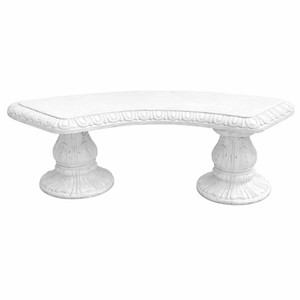 Casa Padrino Art Nouveau Garden Bench White 156 cm - Baroque & Art Nouveau Garden Furniture