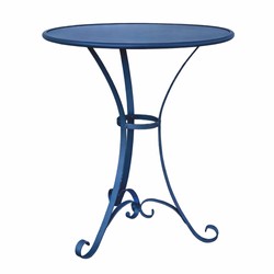 Casa Padrino table de jardin Art Nouveau bleu Ø 60 x H. 70 cm - Meubles de jardin nostalgique