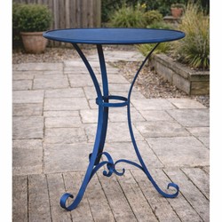 Casa Padrino table de jardin Art Nouveau bleu Ø 60 x H. 70 cm - Meubles de jardin nostalgique