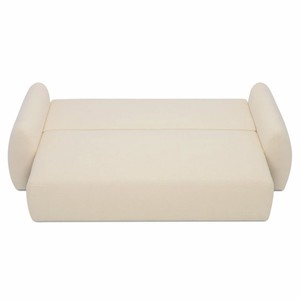 Casa Padrino Schlafsofa Creme 250 cm - Ausklappbares Wohnzimmer Sofa mit Kissen