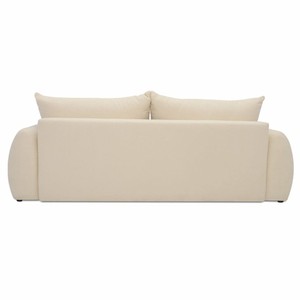 Casa Padrino Schlafsofa Creme 250 cm - Ausklappbares Wohnzimmer Sofa mit Kissen