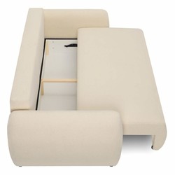 Casa Padrino divano letto crema 250 cm - Divano per soggiorno pieghevole con cuscini