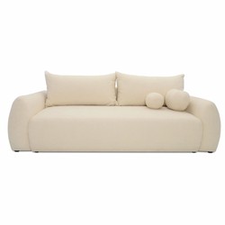 Casa Padrino divano letto crema 250 cm - Divano per soggiorno pieghevole con cuscini
