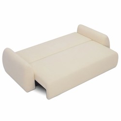 Casa Padrino divano letto crema 250 cm - Divano per soggiorno pieghevole con cuscini