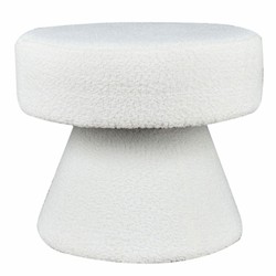 Casa Padrino tabouret rond blanc Ø 52 x H. 46 cm - Pouf de salon