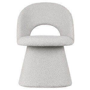 Casa Padrino Luxus Esszimmer Stuhl mit gebogener Rückenlehne Hellgrau H. 79 cm - Esszimmer Möbel