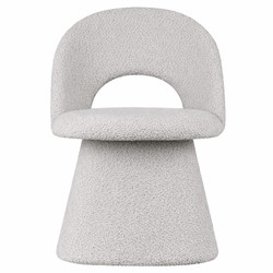 Casa Padrino sedia da pranzo di lusso con schienale curvo grigio chiaro A. 79 cm - Mobile sala da pranzo Casa Padrino sedia da pranzo di lusso con schienale curvo grigio chiaro A. 79 cm - Mobile sala da pranzo