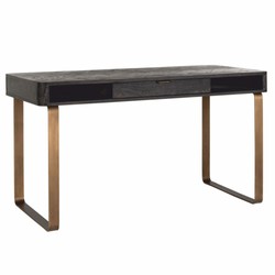 Casa Padrino bureau de luxe avec tiroir noir antique / laiton 140 cm - Meubles de bureau