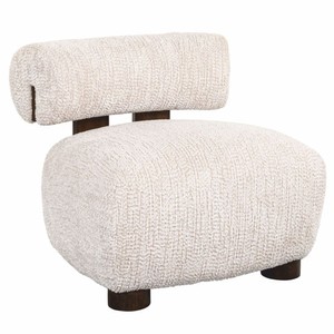 Casa Padrino Luxury Armchair Cream / Dark Brown - Living Room & Hotel Furniture