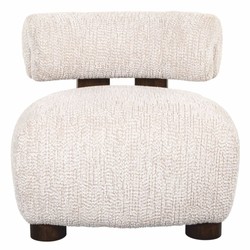 Casa Padrino Luxury Armchair Cream / Dark Brown - Living Room & Hotel Furniture