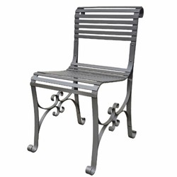 Casa Padrino Art Nouveau Wrought Iron Garden Chair Gray - Garden & Patio Furniture