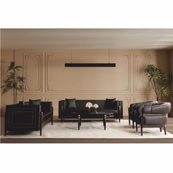 Casa Padrino Luxury Baroque Faux Leather Armchair Dark Brown / Gold - Baroque Style Furniture