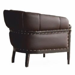 Casa Padrino Luxury Baroque Faux Leather Armchair Dark Brown / Gold - Baroque Style Furniture