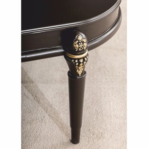 Casa Padrino Luxus Barock Couchtisch Dunkelbraun / Gold 128 cm - Barock Möbel