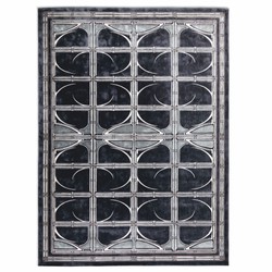 Casa Padrino Luxury Wool Carpet Black / Gray / White - Various Sizes
