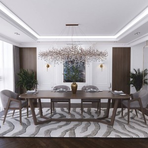 Casa Padrino Mesa de Comedor de Lujo Marrón Oscuro 200 cm - Muebles de Comedor de Lujo