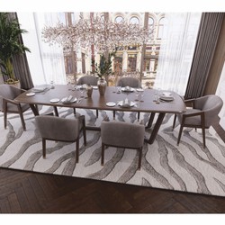 Casa Padrino Mesa de Comedor de Lujo Marrón Oscuro 200 cm - Muebles de Comedor de Lujo
