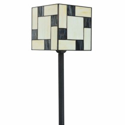 Casa Padrino Lampada da Terra Art Deco Tiffany Crema / Nero A. 164 cm - Lampade Tiffany