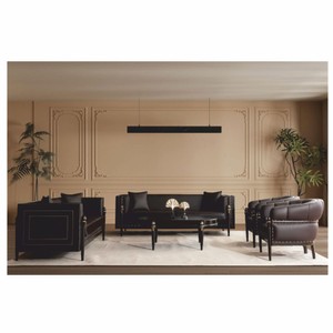 Casa Padrino ensemble de salon baroque de luxe marron foncé / or - Meubles de style baroque