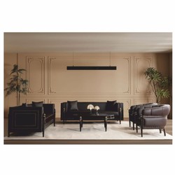 Casa Padrino set da soggiorno barocco di lusso marrone scuro / oro - Mobili in stile barocco
