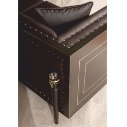 Casa Padrino set da soggiorno barocco di lusso marrone scuro / oro - Mobili in stile barocco