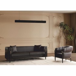 Casa Padrino set da soggiorno barocco di lusso marrone scuro / oro - Mobili in stile barocco