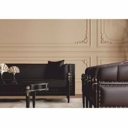 Casa Padrino set da soggiorno barocco di lusso marrone scuro / oro - Mobili in stile barocco