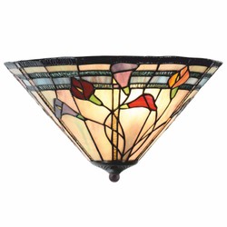 Casa Padrino Art Deco Tiffany Ceiling Light Colorful Ø 40 cm - Tiffany Lighting