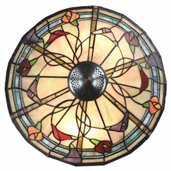 Casa Padrino Art Deco Tiffany Ceiling Light Colorful Ø 40 cm - Tiffany Lighting