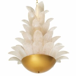 Casa Padrino lustre de luxe laiton antique / gris clair H. 75,5 cm - Qualité de luxe