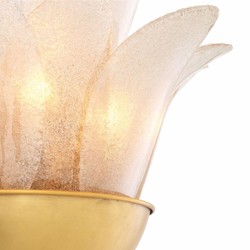 Casa Padrino Luxury Wall Light Antique Brass / Light Gray H. 40 cm - Luxury Lighting